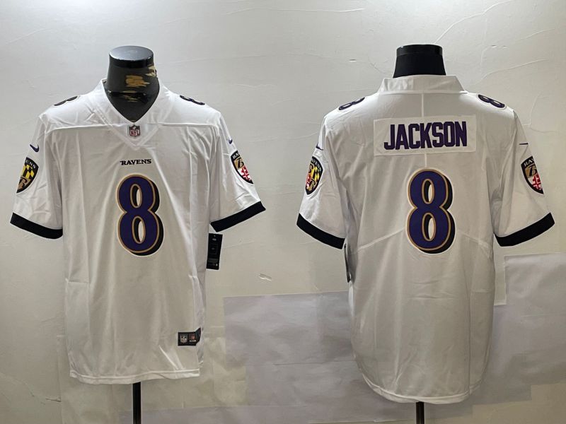 Men Baltimore Ravens #8 Jackson White 2024 Nike Vapor Limited NFL Jersey style 1->youth mlb jersey->Youth Jersey